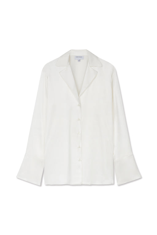 Ivory PJ Style Silk Shirt