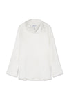 Ivory Mock Neck Silk Neck Shirt