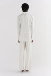 Cream Silk Tie Neck Shirt