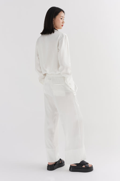 Ivory Silk Trouser