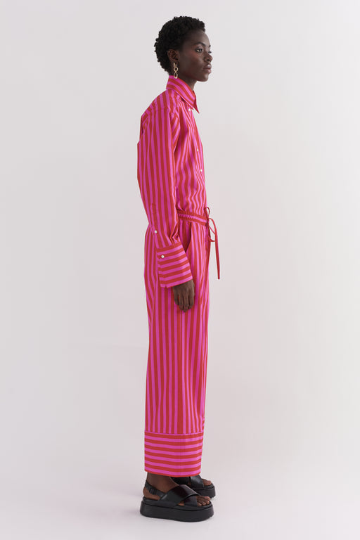 Pink & Red Candy Stripe Cotton Trouser