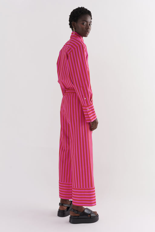 Pink & Red Candy Stripe Cotton Trouser