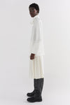 Ivory Mock Neck Silk Neck Shirt