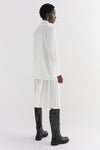 Ivory Mock Neck Silk Neck Shirt