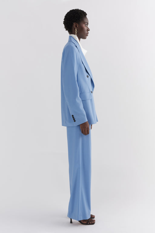 Sky Blue Wide Leg Trouser