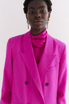 Pink Wool Double Breasted Jacket
