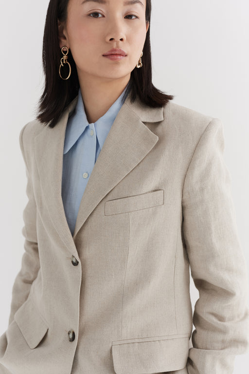 Linen Single Breasted Jacket