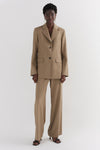 Khaki Wide Leg Trouser
