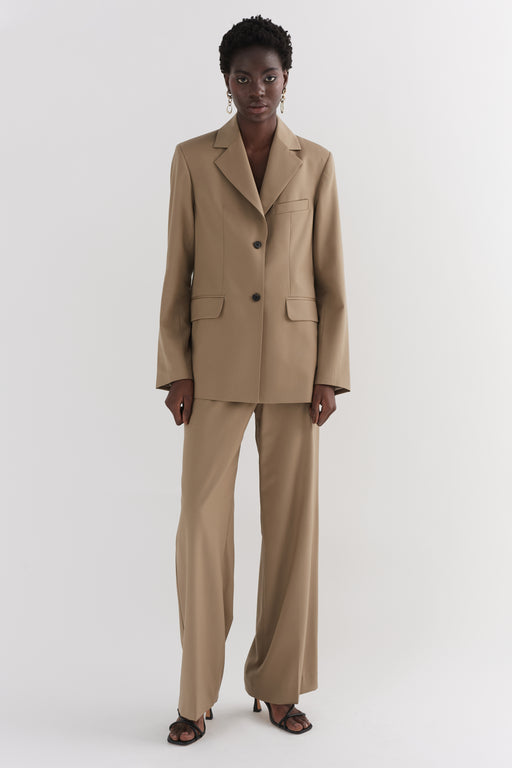Khaki Wide Leg Trouser