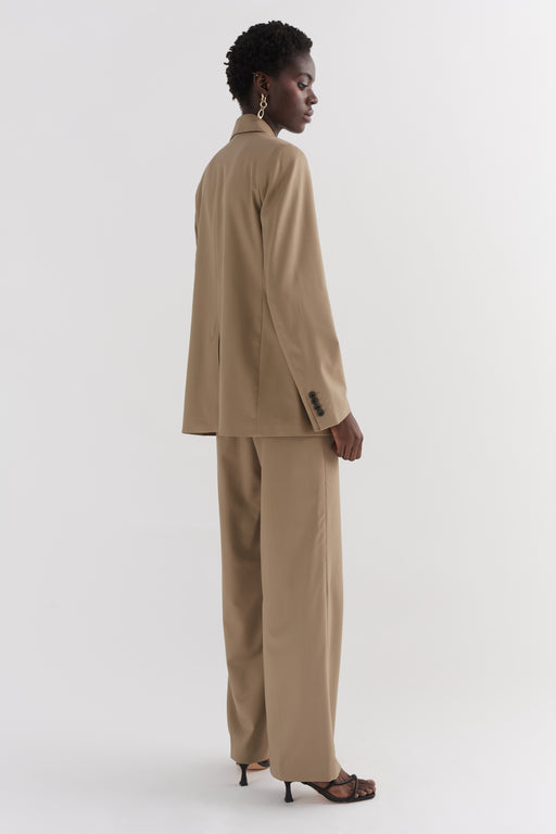 Khaki Wide Leg Trouser