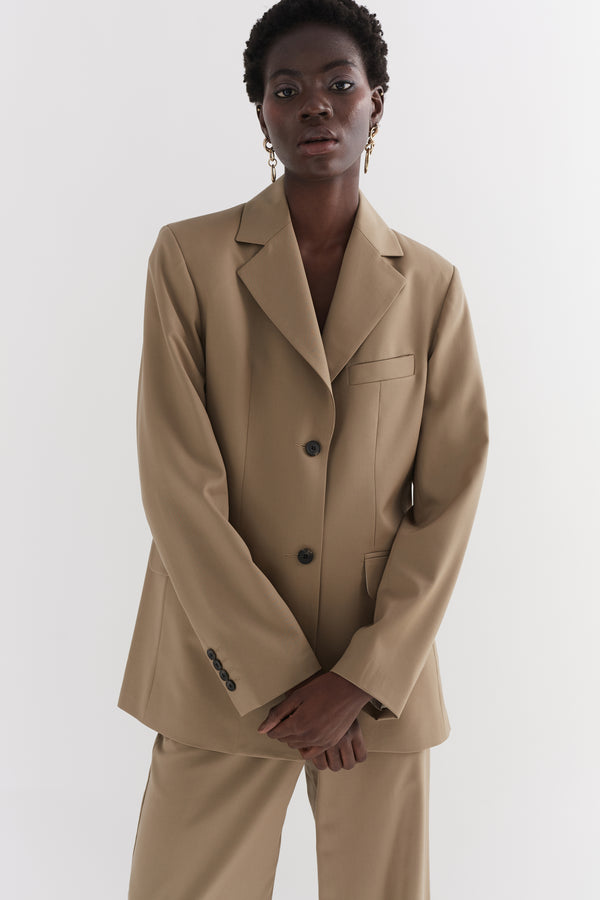 Khaki Single Breasted Jacket
