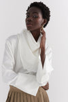 Ivory Oversized Silk Scarf