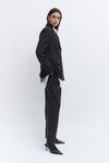 Grey Wool Pleated Trouser