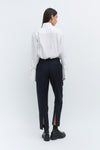 Navy Split Hem Trouser