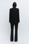 Black Wool Double Breasted Jacket
