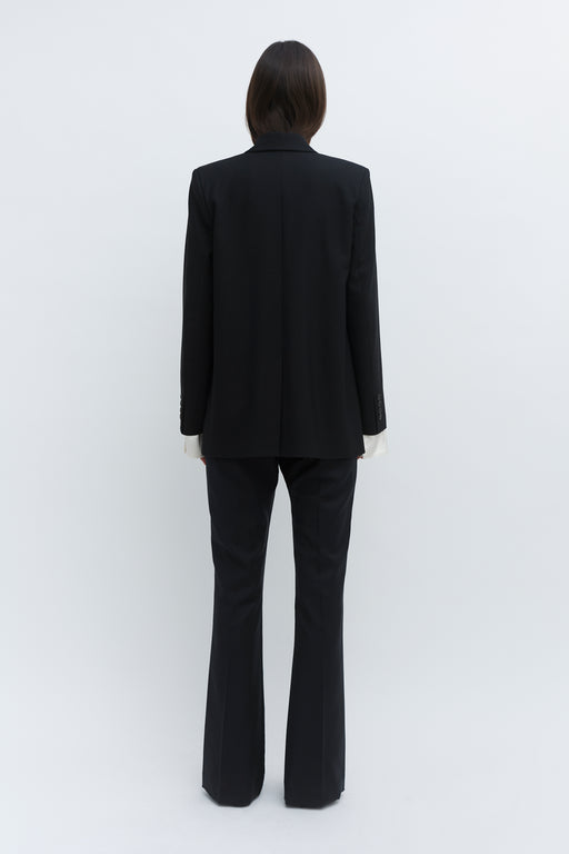 Black Wool Double Breasted Jacket
