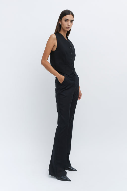 Black Wool Waistcoat