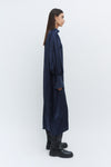 Floaty Navy Silk Dress