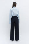 Pinstripe Wide Leg Trouser