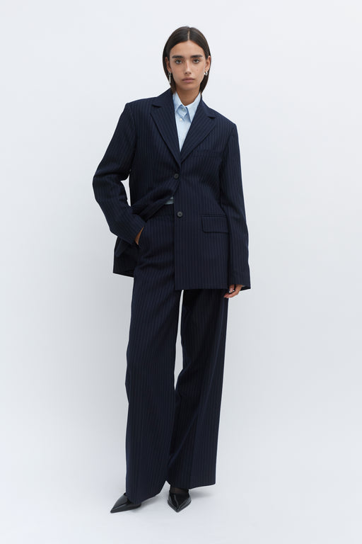 Pinstripe Single Breasted Jacket