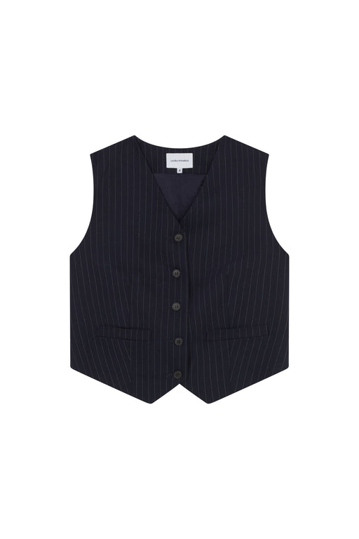 Pinstripe Wool Waistcoat