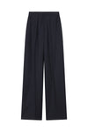 Navy Wool Wide Leg Trouser