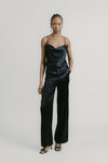 Black Silk Camisole Top