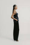 Black Silk Camisole Top