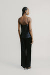 Black Silk Camisole Top