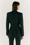 Asymmetrical Black Double Breasted Jacket
