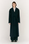 Navy Wool Grandad coat