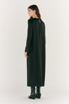 Long Sleeve Black Silk Dress