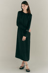 Long Sleeve Black Silk Dress