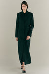Long Single Breasted Black Tuxedo Coat
