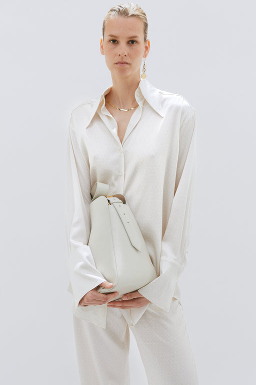 LP Printed Silk Exaggerated collar shirt