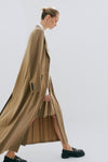 Khaki Single Breasted Tailored Wool Coat