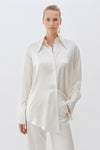 LP Printed Silk Exaggerated collar shirt