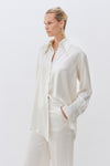 LP Printed Silk Exaggerated collar shirt