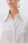 LP Printed Silk Exaggerated collar shirt