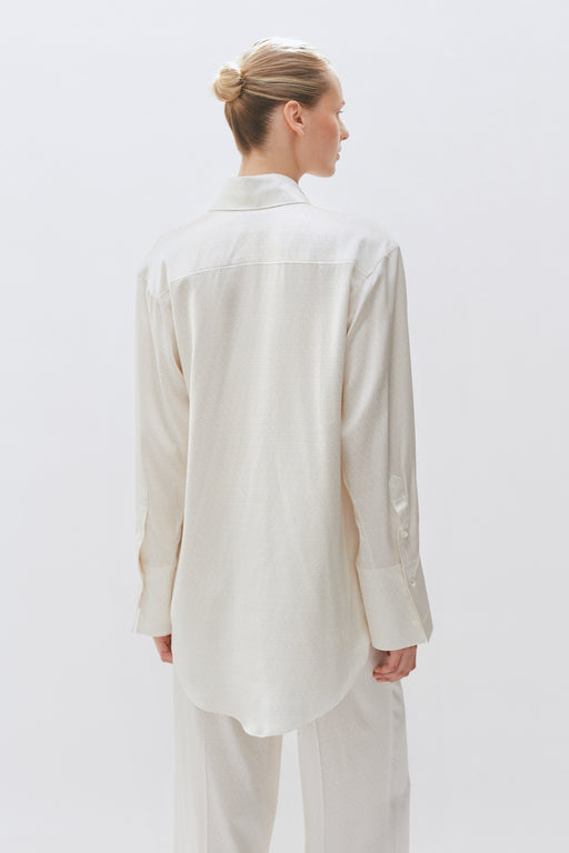 LP Printed Silk Exaggerated collar shirt