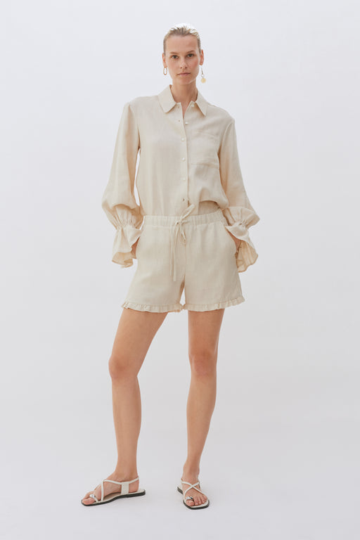 Linen Frill Detail Shorts