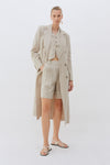 Linen Double Breasted Tailored Coat