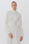 Smocked Linen Floaty Dress