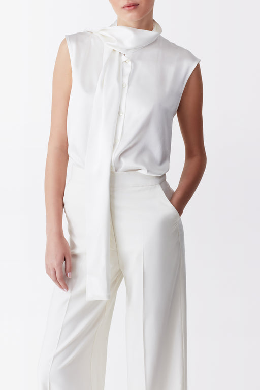 Ivory Wide Leg Trouser