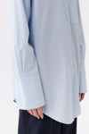 Baby Blue Oversized Tailored Organic Poplin Shirt