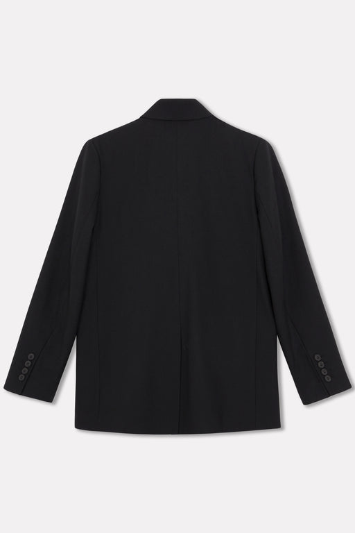 Black Wool Double Breasted Jacket