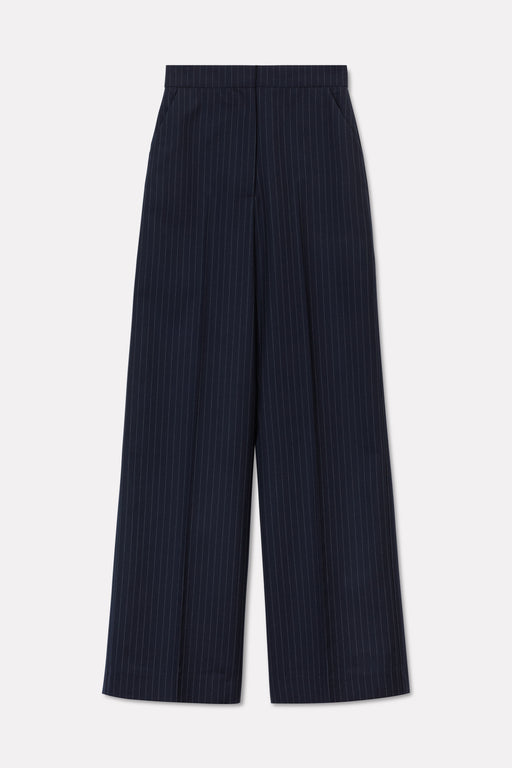 Pinstripe Wide Leg Trouser