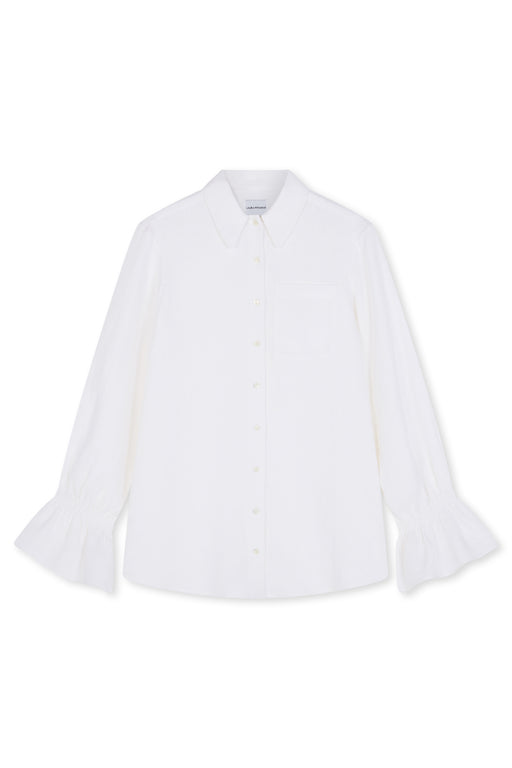Linen Floaty Smocked Cuff Shirt