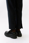Navy Split Hem Trouser