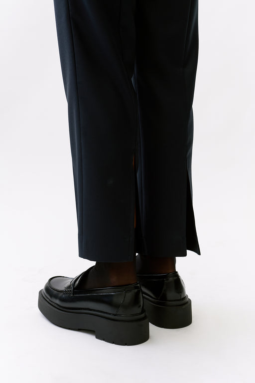 Navy Split Hem Trouser